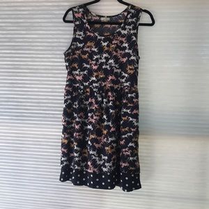 Sleeveless Horse Print Dress